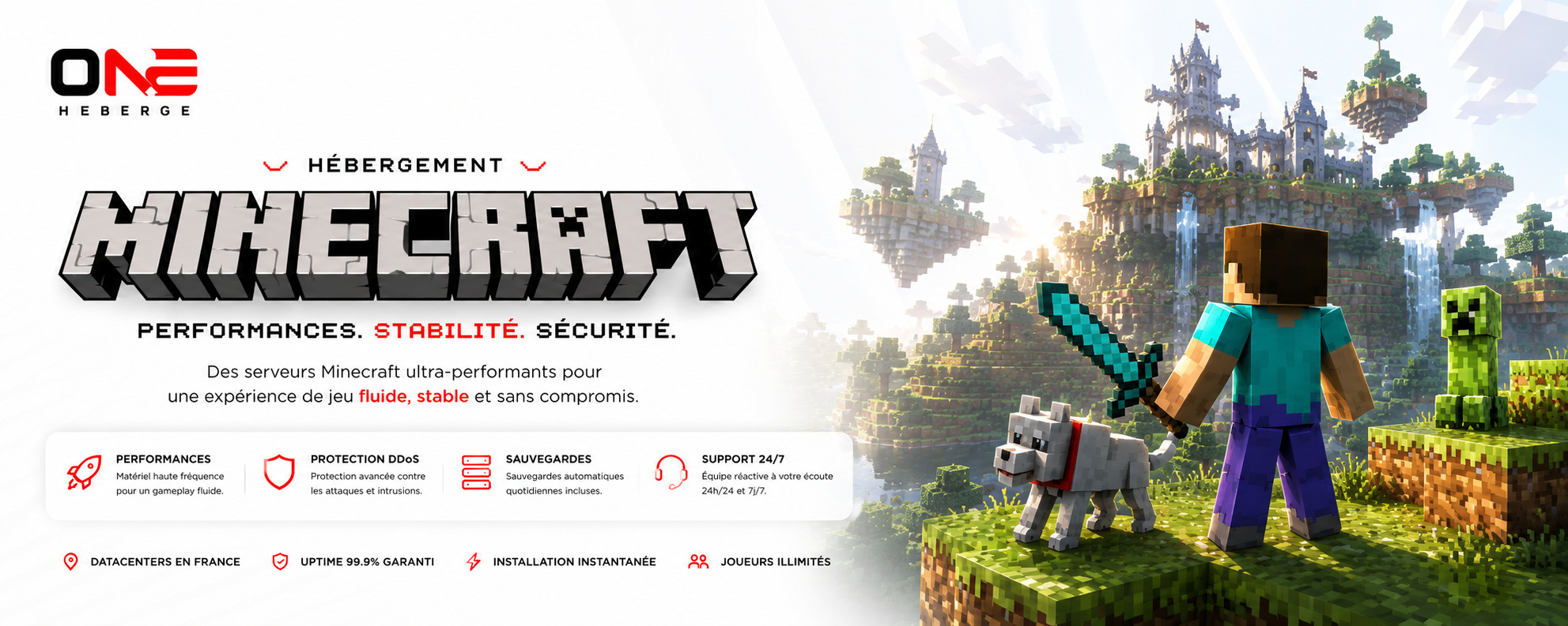 Hebergement Minecraft OneHeberge
