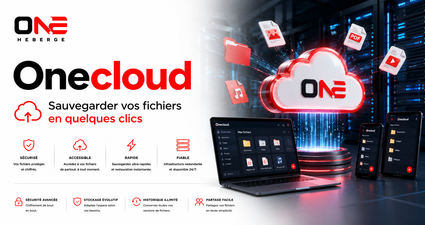 OneCloud — sauvegarder vos fichiers en quelques clics
